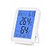 Produktbild Digital Thermometer Hygrometer - COLEMETER LED LCD Wetterstation Barometer für Innen Wecker Touchscreen Barometer mit Hintergrundbeleuchtung Temperatur und Luftfeuchtigkeitsmesser