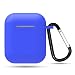 Produktbild Next Generation Light Slimline Airpod Case Schutzhülle Silikon Cover + Skin für Apple Airpods Ladehülle mit Karabinerhaken