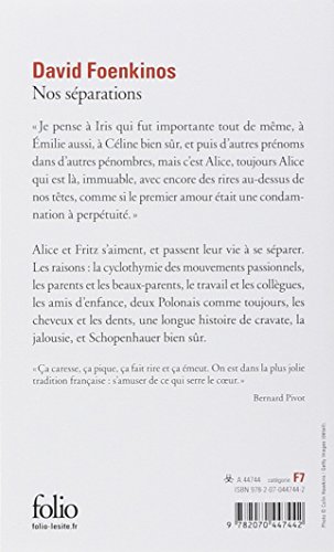 Book's Cover of Nos séparations