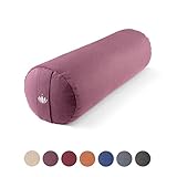 Lotuscrafts Yogarolle für Yin Yoga Ø24 cm - Yoga Rolle mit Dinkelfüllung - Waschbarer Bezug aus Baumwolle - Yoga Bolster Rolle für Restorative Yoga - GOTS Zertifiziert