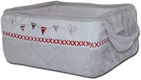 Les Chatounets Beauty Case Teddy Bear Design White/Grey, 24 x 24 cm
