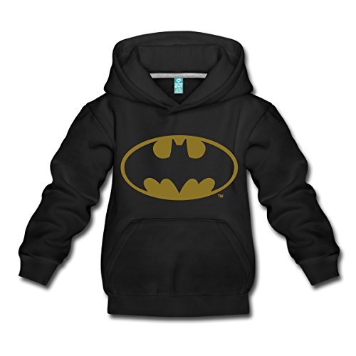 Spreadshirt-DC-Comics-Batman-Logo-Gold-Kinder-Premium-Hoodie