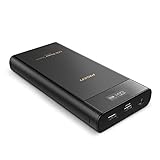 【Intelligentes Aufladen】Diese Powerbank mit 2 USB Anschlüssen, jeweils 5V/2A und 5V/1A. Die Anschlüsse können Ihre Geräte intelligent prüfen. Dann bietet diese Power bank möglichst schnellstes Aufladen. Es kann 2 Geräte gleichzeitig anfladen.