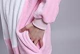 Honeystore Neu bezaubernd Rosa Hase Pyjamas Trickfilm Cosplay Kostüm Erwachsene Siamesische Kleidung S - 