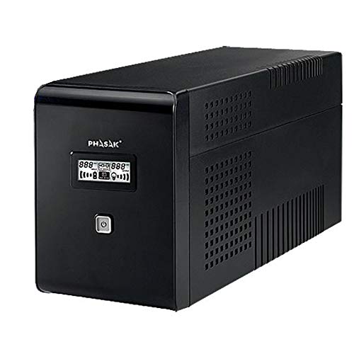 Phasak PH 9415 - Sistema de alimentación ininterrumpida (1500 VA, LCD, USB, RJ45)