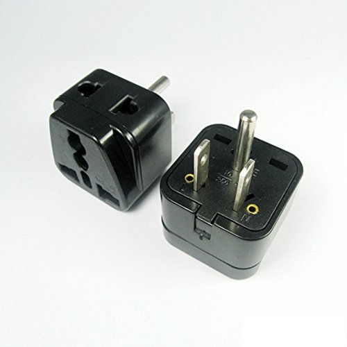 2x 2 In 1 Reisestecker Travel Plug mit 3pin US Stecker / EU Deutschland auf USA,Amerika,Kanada,Japan,China,Mexiko,Thailand usw.Steckdose Buchse 2500W Power Adapter Konverter - 2