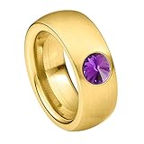 Der Bandring, der auch als Designerring oder Verlobungsring auf sich aufmerksam macht ist aus nickelfreiem Edelstahl gefertigt, ist antiallergen und kann von Allergikern getragen werden.