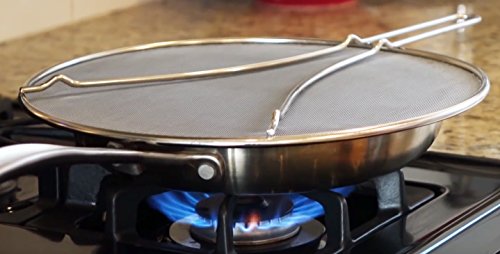 Cucinare Splatter Screen Guard with Double Thick Mesh for Cooking, Stainless Steel with Finest Woven Mesh and Resting Feet by Cucinare - 7