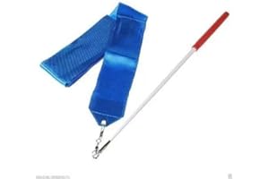 HOMEBT 2M Pieces Dance Ribbons Streamers Rhythmic Gymnastics Ribbon Wands for Kids Artistic Dancing, Baton Twirling Blue