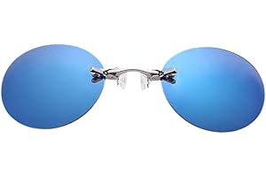 Cikiki Okulary przeciwsłoneczne z klipsem do nosa okrągłe okulary Morpheus Vintage Sun UV400 okulary przeciwsłoneczne bez oprawek Pince-Up