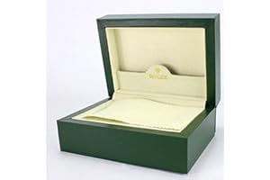 ROUHO Scatola di Orologio in Velluto Verde Lungo Peluche di Fascia Alta Flip in Legno Cassa Cassa per Rolex