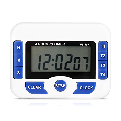 Fdit Count Down Timer Multifunction 4 Channels Digital Kitchen Cooking