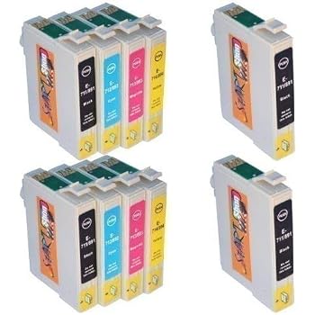 Lot De 12 Cartouches D'encre Compatibles Non-OEM - Pour Imprimantes EP, D92, DX4050, DX7450, Etc.