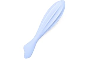 KUNOLI Rouleau de massage facial en silicone élégant et simple pour raffermir la peau et soulager les muscles (bleu)