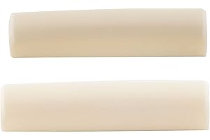 Musiclily Gitarren Blanker Knochen Sattel Rohling Material Bone Nut Blank für Les Paul Style Elektrische Akustikgitarre, 43x6x9mm(2 Stück)