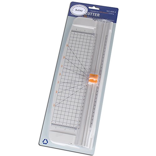 A4 Rollenschneider Papier & Foto & Etikett Schneidegerät Schneidemaschine Papierschneider,Schneidet bis zu 10 Blattes (70g/sm), Ersatz Klingen (Weiß) - 6