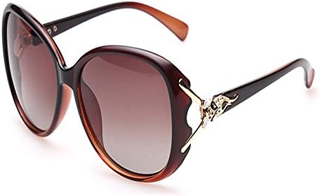WOSUK Women's Shades Classic Oversized Polarized Sunglasses 100% UV Protection UV400 Protection Polarized (Champagne)