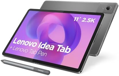 Lenovo Idea Tab - Tablet Touch con IA integrata 11'' 2.5K, 90Hz (MediaTek Dimensity 6300, 8Core, RAM 8GB, UFS 2.2 128GB, Android 15, Wifi5 + Bluetooth) Lenovo Tab Pen - Grigio