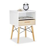 Detalles: la cómoda dormitorio mide aprox. 61 x 40 x 42,5 cm y es ideal como mesa auxiliar junto a la cama