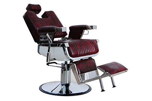 NEW HEAVY DUTY MAROON&BLACK BARBER CHAIR BC-20 UK STOCK HADI® FREE DELIVERY 80KG 5 YEARS WARRANTY@HIGH QUALITY@FREE CHILD BOOSTER@NEW UK