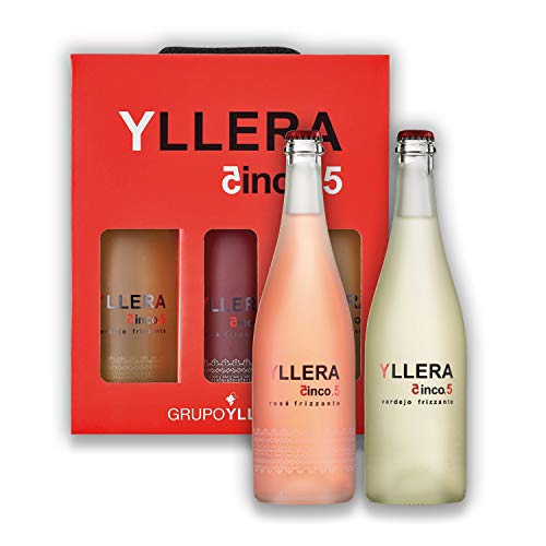 Vino Verdejo Yllera 5.5 Frizzante Pack de 3 Botellas 75 cl (2 x Blanco y 1 x Rosado)