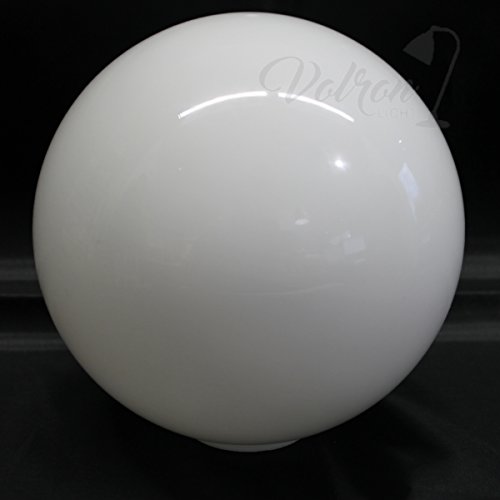 Ersatzglas Leuchtenschirm Lampenglas Opal Kugel Ø120 mm weiß glänzend (Loch 40mm)