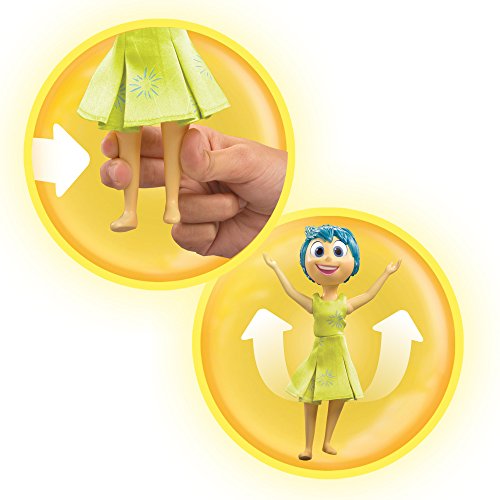 Imagen 3 de Inside Out Tomy - Figura Que Brilla Alegría, 23 cm del revés (L61205)