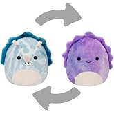 Squishmallows - Flip A Mallow 13 سم P17 - Delilah The Purple Dino/Jerome The Blue Dino