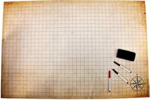 CATCH A FALLING STAR D&D Battle Grid Game, Dungeons and Dragons Game Mat, RPG Game Boar. Erasers and Markers, Red Black and Blue markers. Craft your own Map.