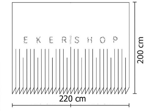 EDLER Textil Duschvorhang 220 x 200 cm „Bambus mit Stein“ Grün Weiß inkl.Ringe - 3