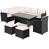 【 Premium Gartenmöbel 】 Premium Polyrattan Lounge Set von DEUBA - Genießen Sie entspannende Stunden im Freien mit diesem tollen Lounge Set!