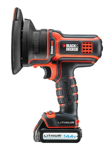 Black + Decker Multievo Schleifer-Kopf, 0-7500 Schwingungen pro Minute, mit Klett-Fix, mit 5 Schleifpapieren, MTSA2 - 3