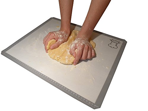 BackeFix – Große Silikon Ausrollmatte XXL | Antihaft-Beschichtung | Fondant Arbeitsmatte – als Teigmatte und Backunterlage, Arbeitsmatte, BPA-frei, wiederverwendbar, die extra große Backmatte | 2 Jahre Zufriedenheitsgarantie (50×40) - 3