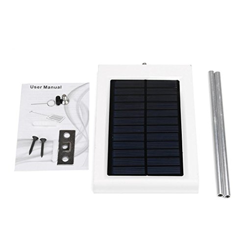 1.8W Solar House Lights Solar Power Panel Lamp LED Outdoor Street Wall Street Lamp Induction Light (White)