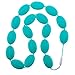 Chew-Choos - 'Pat-a-cake' Silicone Teething Beads Necklace - Modern Teether for Nursing Mums (Tropical Turquoise)