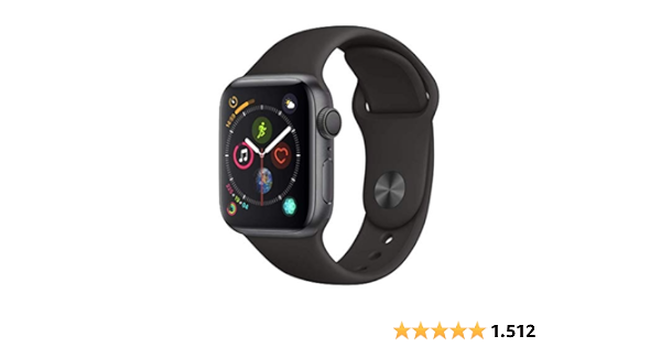 Apple Watch Series 4 (GPS, 40mm) Aluminiumgehäuse Space Grau - Sportarmband  Schwarz : Amazon.de: Uhren