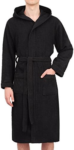 Di Ficchiano Men's Bathrobe - Black - XX-Large