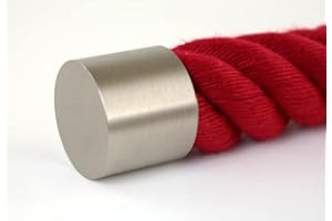 VENKER Capuchon en nickel mat pour corde de main courante 40 mm