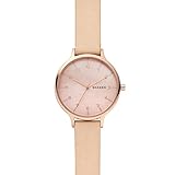 Skagen Damen Analog Quarz Smart Watch Armbanduhr mit Leder Armband SKW2704