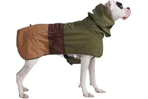 Spark Paws Breatheshield™ Impermeable para perro, protección y comodidad para todo tipo de clima, comodidad transpirable, ajuste adaptable y mejoras de seguridad, verde, marrón tostado, L