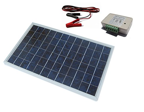 ECO-WORTHY 10 Watt Solarmodule 12 Volt Off Grid Bausatz W/ 3A Laderegler – Photovoltaik Solarpanel zum Aufladen von 12V Batterien - 2