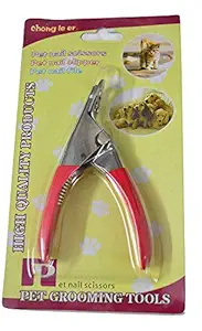 PSK Stainless Steel Dog/Cat Toe Nail Scissor/Trimmer and Cutter Grooming Tool - Red