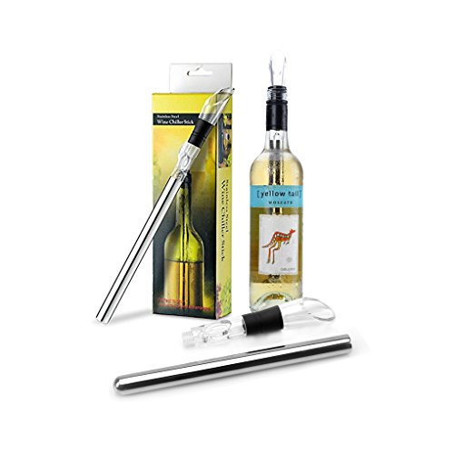 MAVIE Edelstahl Weinkühler, Stainless Steel Wine Cooler Flaschenkühler Für Haus, Party 2 Packung - 6