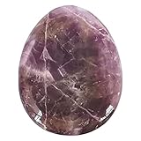 Manekieko Natural Amethyst Water Drop Chakra Thumb Worry Stone,stress Relax Healing Reiki Crystal Pocket Palm Stones