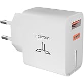 45W Super Fast Şarj Adapt&ouml;r&uuml; &Ccedil;ift Şimşek Simgesi | PD + USB | T&uuml;m Cihazlar İ&ccedil;in Turbo Hızlı Şarj Başlığı