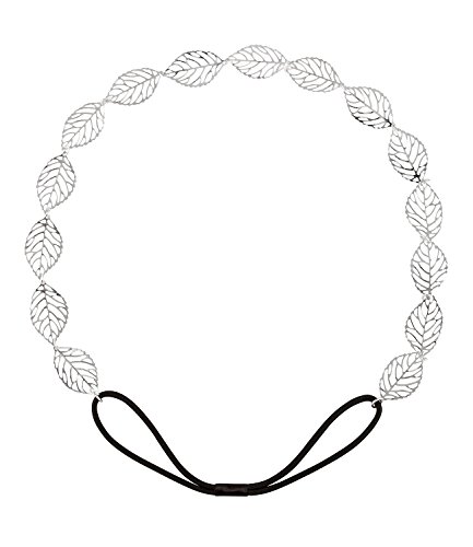 SIX „Party“ elastisches Haarband Kopfband mit filigranen silbernen Blättern griechische Göttin Cleopatra (252-895) - 3