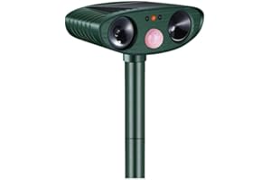 RUTIDA Répulsif Chat Ultrason, Repulsif Chat Solaire & Répulsif Ultrason Anti Rongeurs Étanche, Repulsif Chat Exterieur avec Détecteur de Mouvement pour Anti Chats Chiens Souris Animaux Sauvages