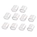 Produktbild DealMux 10Pcs 7.5mm x 4mm Aluminium Drahtseil Ferrulen Flachrohr für 1 mm-3 mm Stahlseile