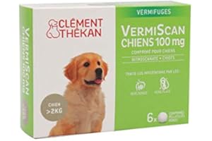 Clément Thékan Vermifuge Vermiscan Chiot et Chiens >2kg 6 comprimés