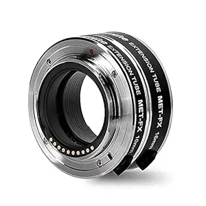 cm-MET-FX Automatic Extension Tube Adapter Ring Set 10mm 16mm Auto Focus TTL Exposure for Macro Photography Compatible with Fujifilm X-Mount Mirrorless Cameras & Lens